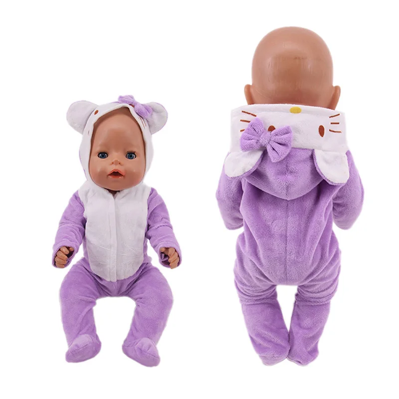 Doll Clothes Purple Series Dsinesy Unicorn Dress Doll Shoes For 18 Inch American&43m Reborn Baby Reborn New Born Doll Girl's Toy 6
