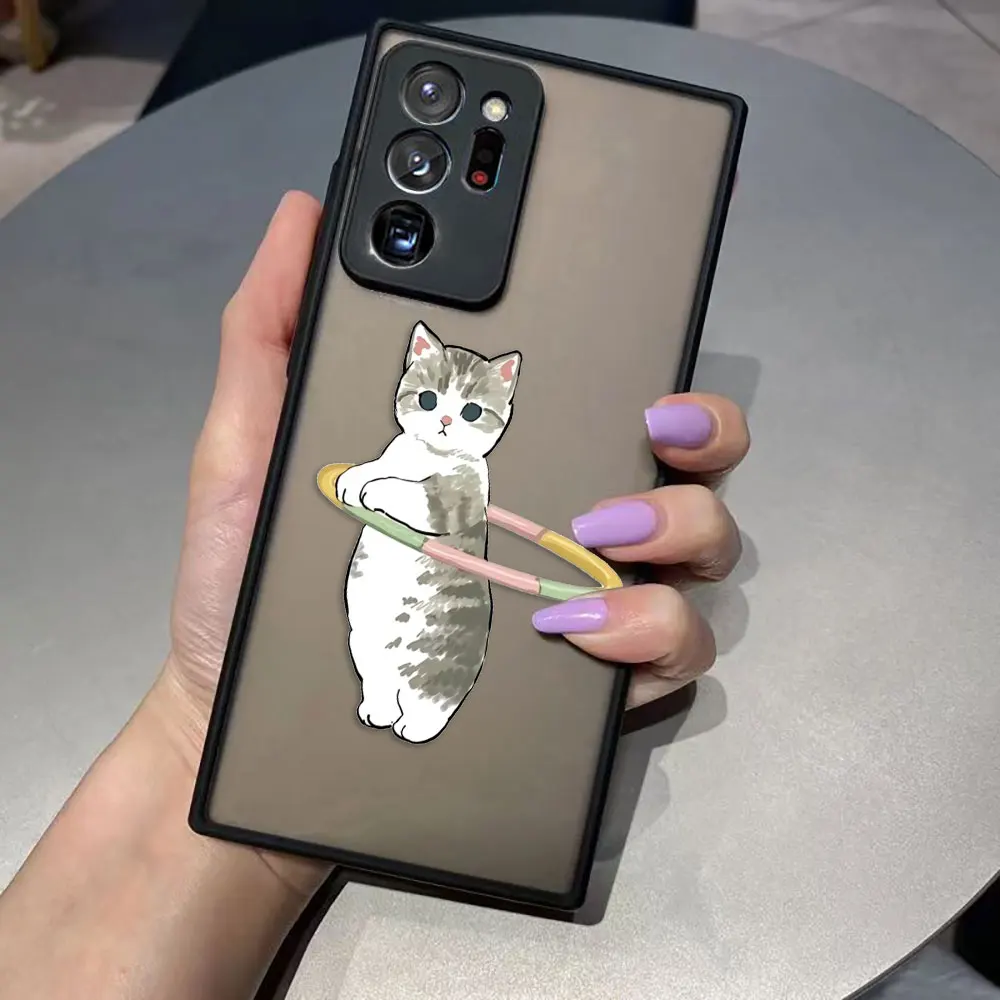 thumbnail image 1 of Funda para Samsung Galaxy NOTA 20 10 9 8 A13 A12 A10 A11 7 A04E A04 A03S A02 A03 5G ULTRA Plus funda con ilustración de dibujos animados de gato lindo, 1 of 5
