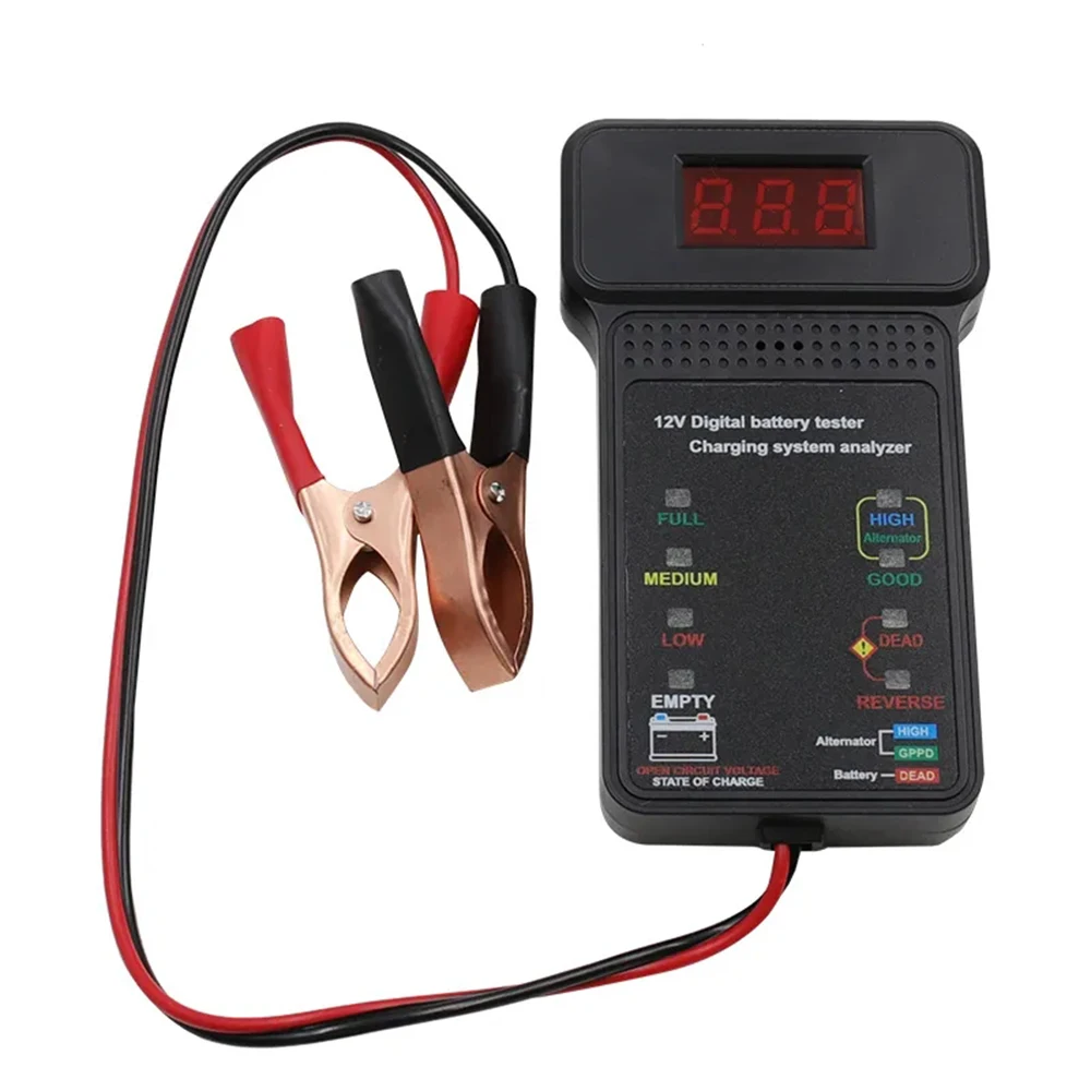 12V Battery Tester 100-2000CCA Car Electric Quantity Detector Diagnostic Tool Battery Analyzer Cranking Charging Circut Tester