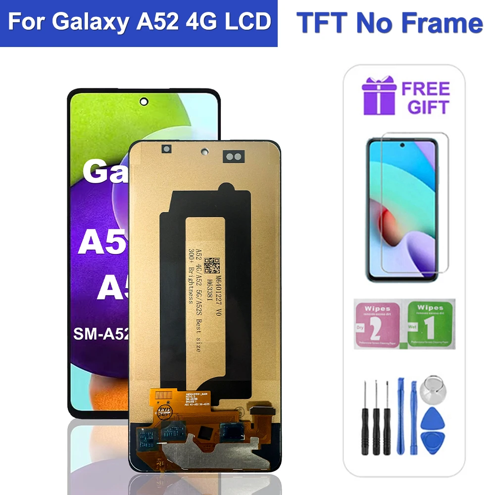 ECRAN LCD OLED AVEC CHÂSSIS SAMSUNG GALAXY A52S 5G A528 NOIR