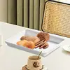 White Reusable Food Tray Large Serving Platters for Party Food Classic Design Large Serving Platter Set for Barbecues Outdoor 4