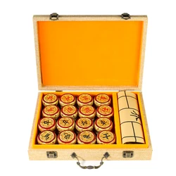 Wooden Folding Chinese Chess Set Exquisite Game Board with Chessboard Interior Storage Adult Kids Gift Family Intelligence Game