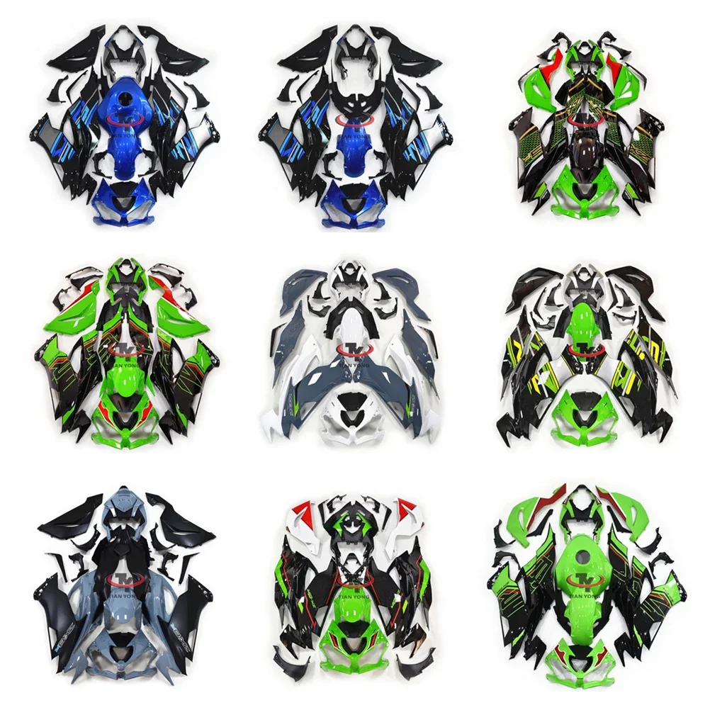 가와사키 ZX6R 2019 2020 2021 2022 2023년식 오토바이 풀 페어링 키트 636 ZX 6R 인젝션 맞춤형 바디워크 카울링