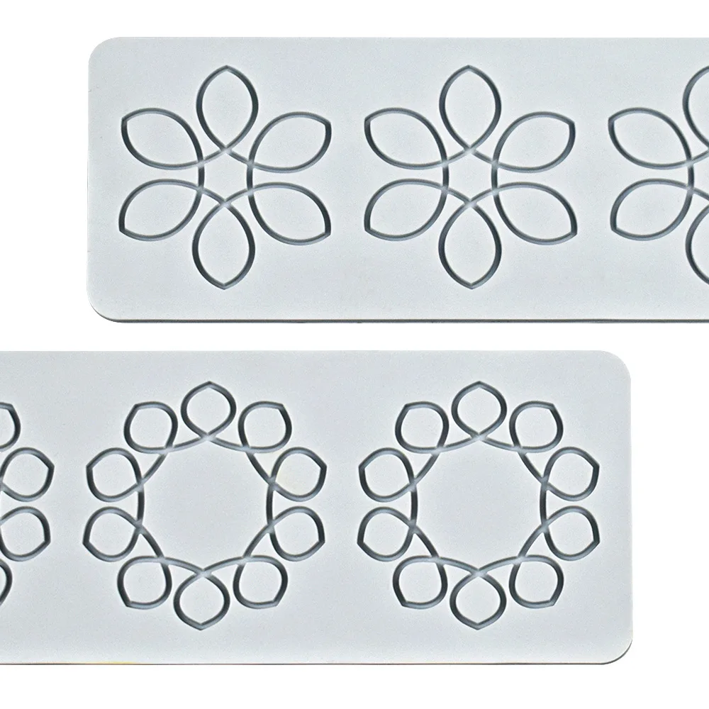 Chinoiserie Pavilion Swan Flower Leaf Lace Silicone Mold DIY Sugar Pad Thin Chocolate C... - SKU FLSM2153 - UGI Packaging