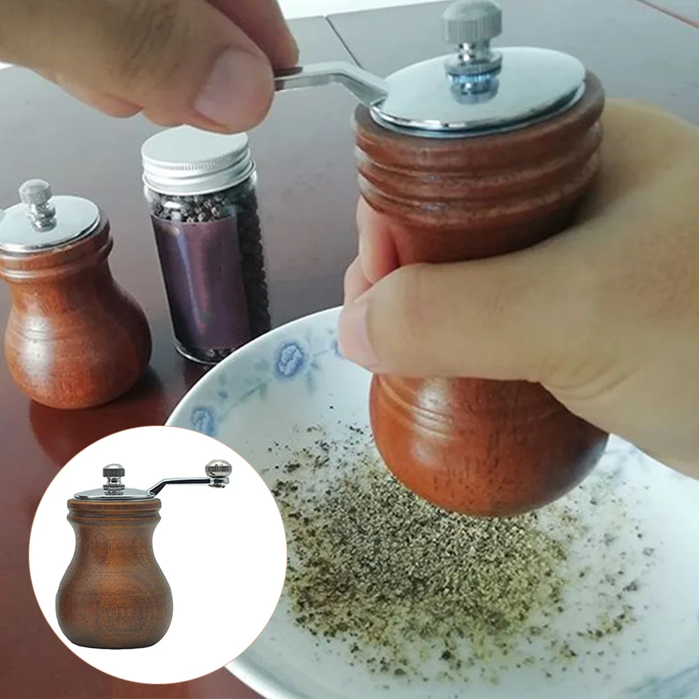 

Grinding Bottle Manual Coffee Bean Grinder Wooden Pepper Mill Salt Tool and Shaker Household Seasoning Kitchen Supplies Masher