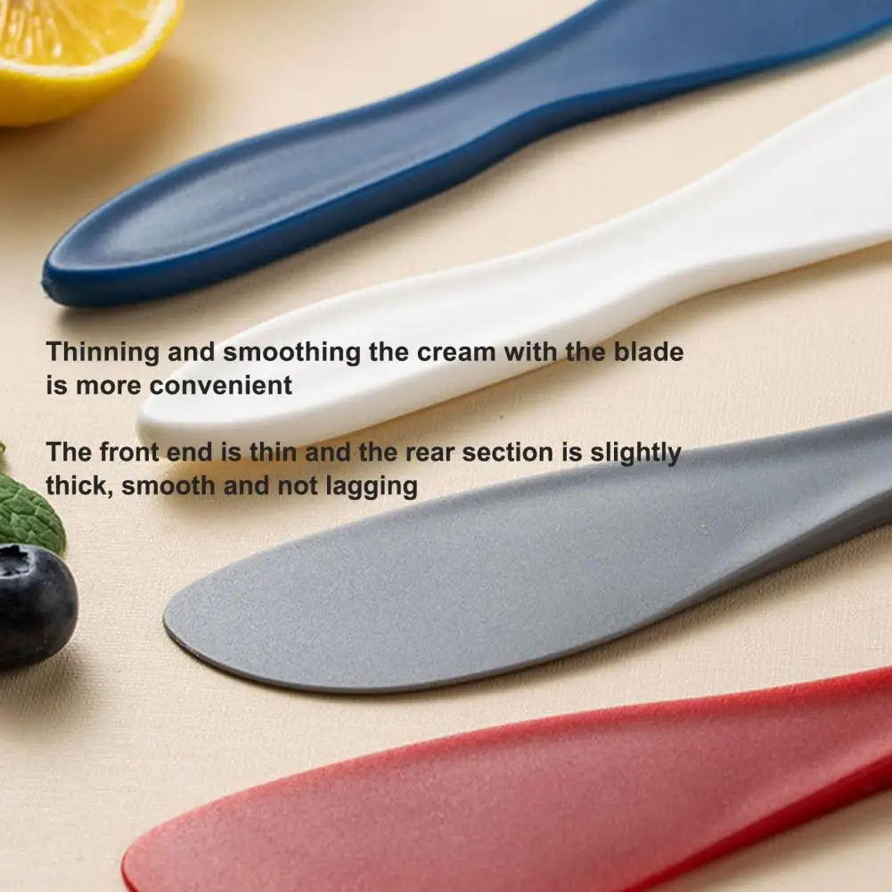 Safe Durable Kitchen Accessory Plastic Spatula Colorful Multifunctional Plastic Cake Spatula Set Easy-to-operate for Cream