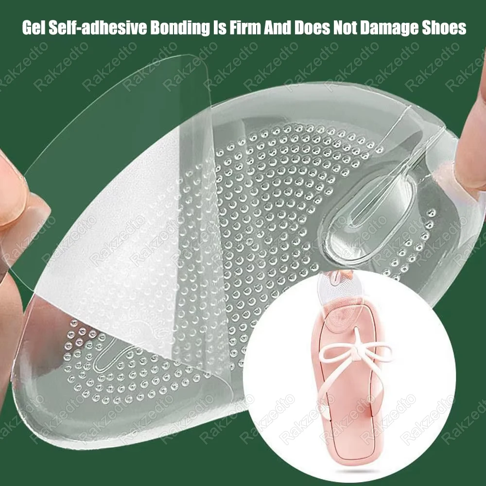 Silicone Pads shoe insoles forefoot pads toe pads for Shoes Women Men Forefoot Insert Foot Toe Pads for High Heels Sandals Flip Flops Slippers Non-slip Gel Insoles
