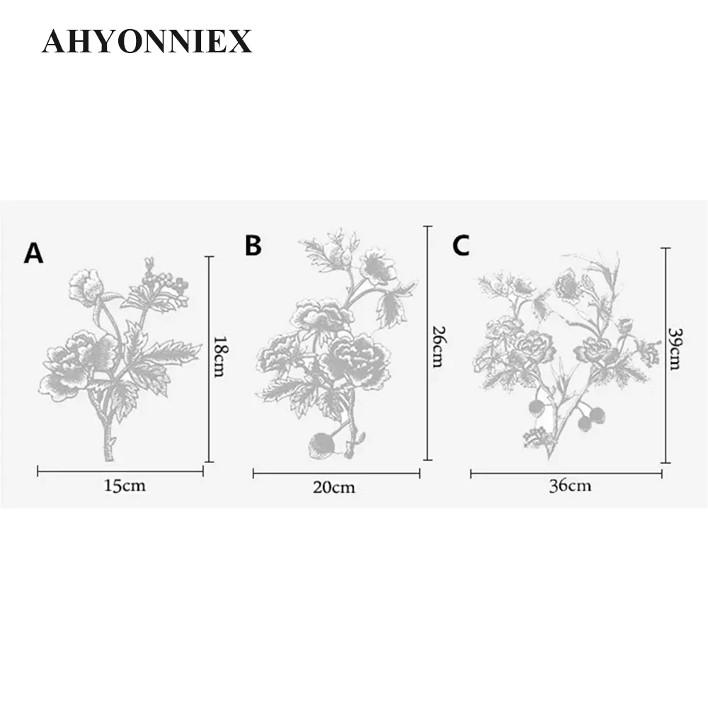 자수 대형 카네이션 꽃 의류 패치 요소 디자인, DIY 장식 액세서리, 핸드 소프트 패치 바느질