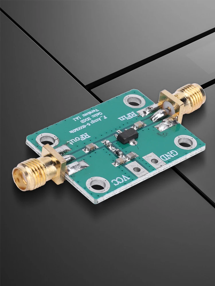 HMC580 LNA 모듈 DC 3.3-5.5V 1-1000MHz RF 광대역 증폭기 이득 20dB 단파 FM 라디오용 무선 주파수 증폭기 모듈