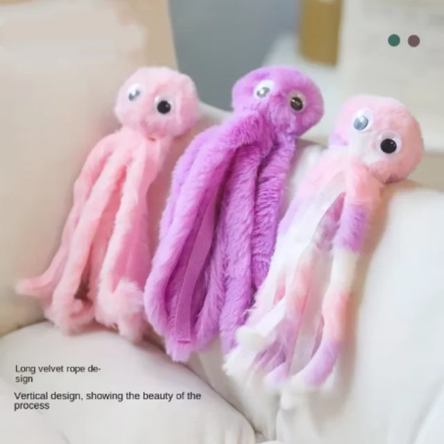 Cute Pet Supplies Plush Octopus Cat Toy with Catnip Pet Interactive Kitty Soothing Pet Plush Toy 3