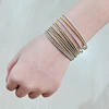 Metal Stainless Steel Waterproof Spring Mixed Color Expandable Bracelet Classic Guitar String Annular Charm Jewelry Unisex Gifts 4