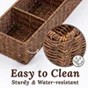 Woven Storage Box Desktop Miscellaneous Box Toilet Paper Box Storage Bathroom Organizer Bathroom Sink Storage Countertop Durable 5