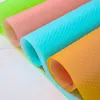 4pcs/set Anti Fouling Refrigerator Mat Anti Mold Suitable For Dining Tables Drawers Cabinets Can Be Cut For Multiple Purposes 5