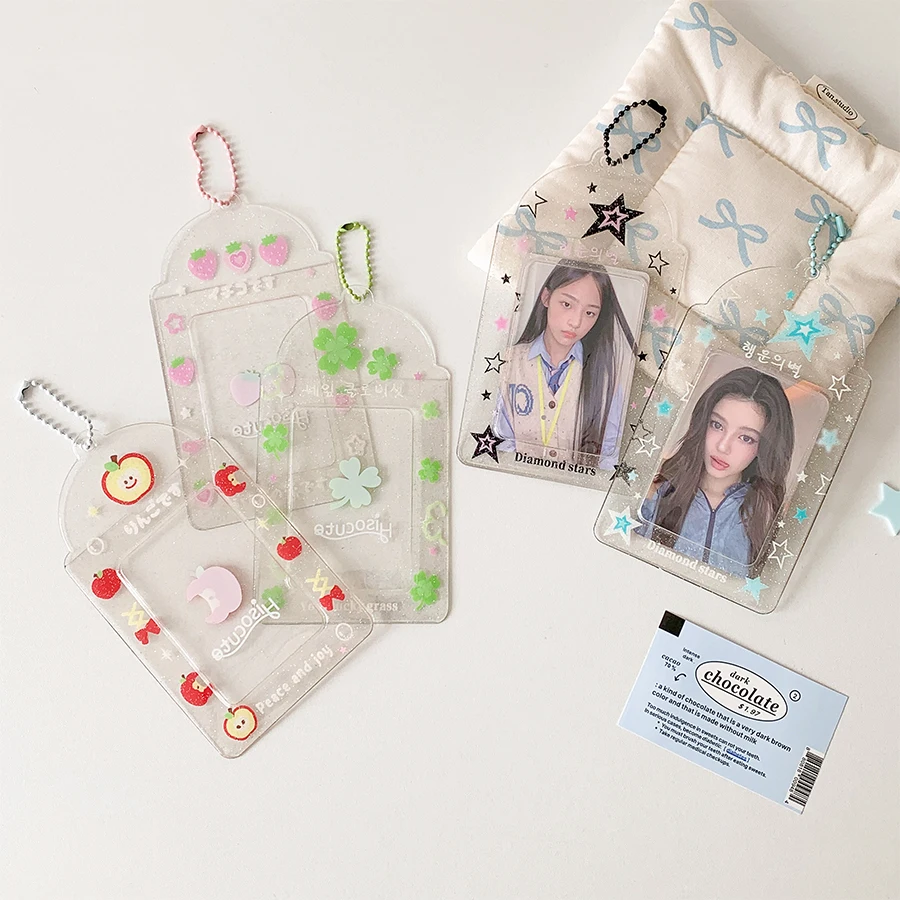 Kpop Photocard حامل المفاتيح Y2K حامل بطاقة الصور...