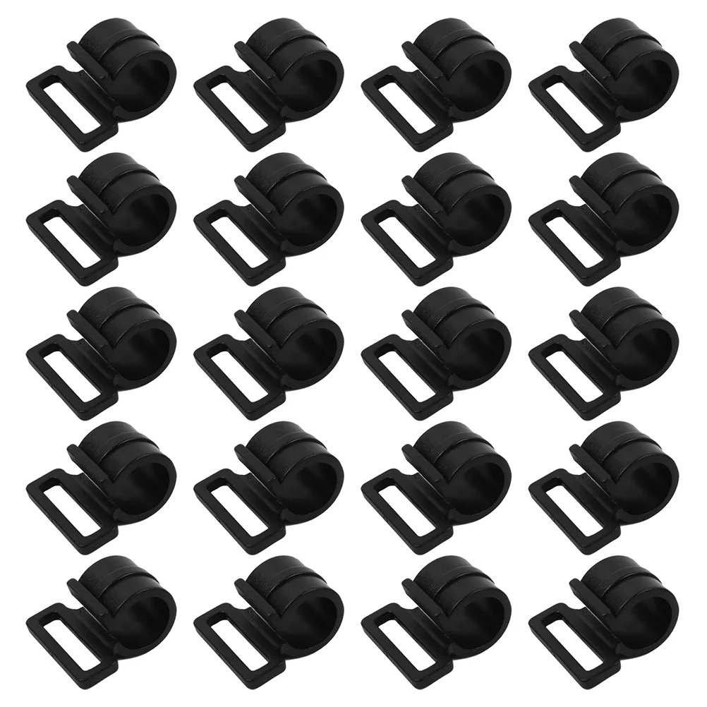 

30 Pcs Tent Pole Accessories Locking Clip Plastic Outdoor Heavy Duty Awning Suspension Hook