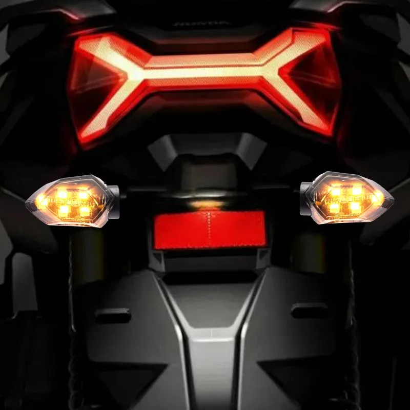 Mini Motorcycle Smoke Lens Turn Signal Light 5LED 12V Amber Blinker Indicator Lamp Motorcycle Universal Modification Parts