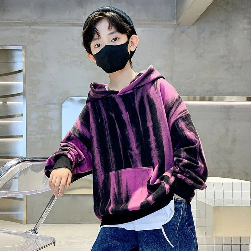 Camisetas de moda para adolescentes, sudaderas de algodón para niños, camisetas de manga larga con estampado de letras para primavera y otoño, 6, 10, 12 y 14 años| | - AliExpress