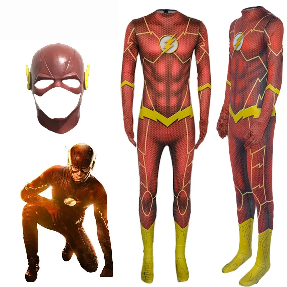 DC Comics The Flash Barry Allen Cosplay Costume for Adults (Unofficial)