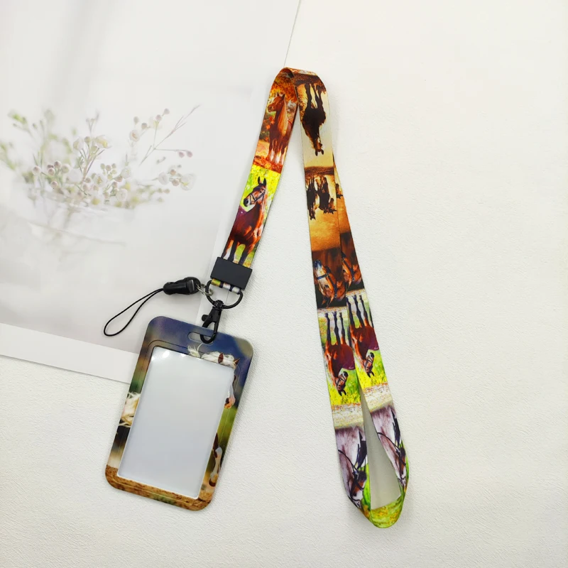 Niedlicher Pferde-Ausweishalter, Cartoon-Halsband-Lanyard, Schlüssel-ID-Kartenhalter, Fitness-Handyband, USB-Ausweishalter, Schlüsselanhänger, Accessoires, Geschenke – Detail 13