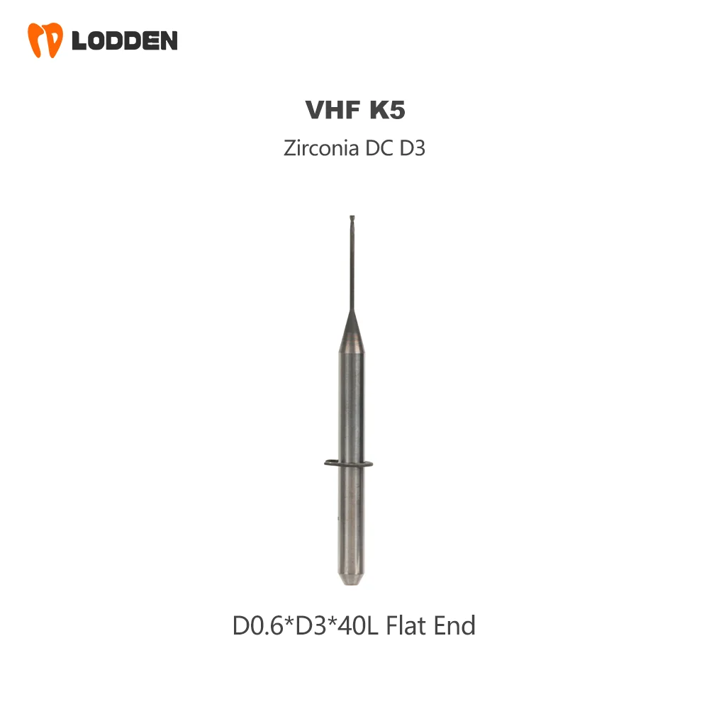 LODDEN VHF K5 Zahnbohrer Fräsen für Zirkonoxid PMMA Single Cut Dental Lab Schleifen Diamantbeschichtung D3 CAD CAM Fräsen Bohrer – Detail 7