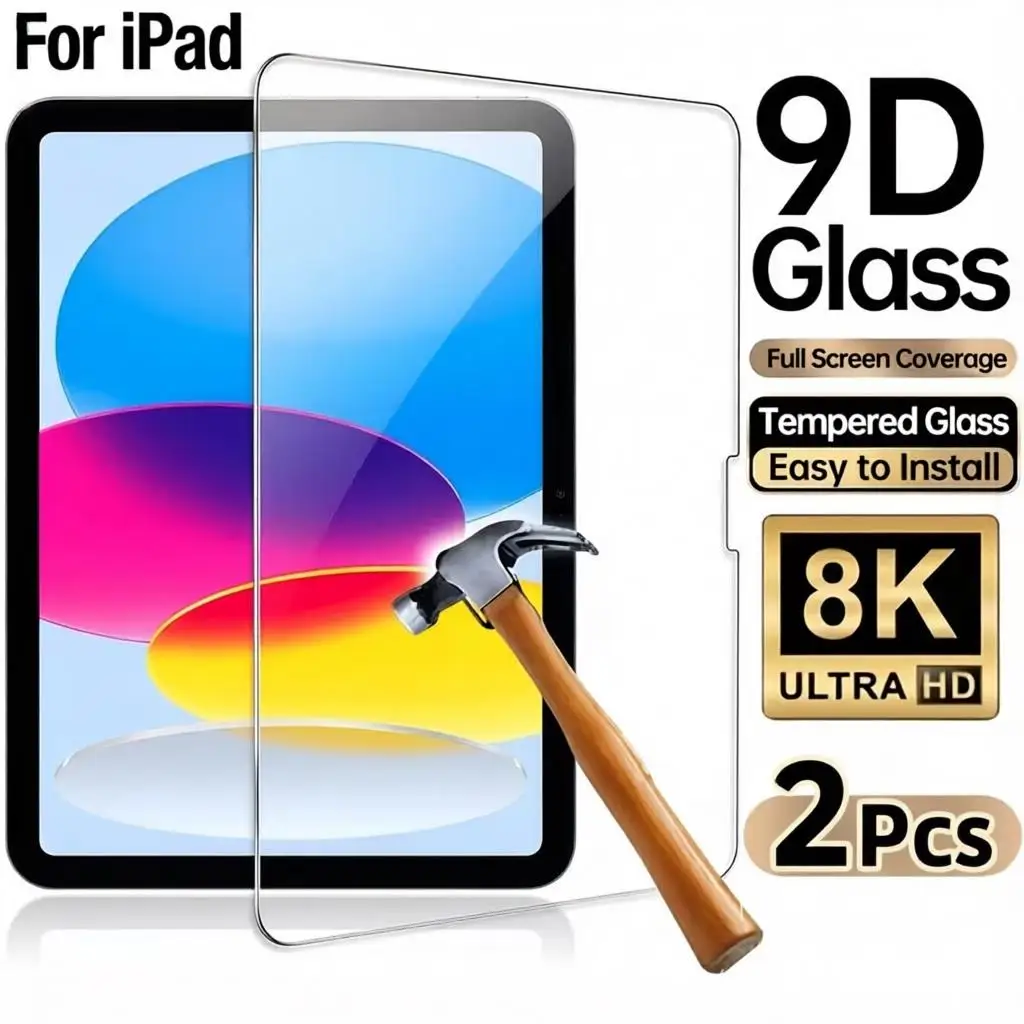 2Pcs For IPad A16 11th 2025 Tempered Glass Screen Protectors for IPad 10th Air 11 13inch Protective Film For Air 5 4 3 2 1