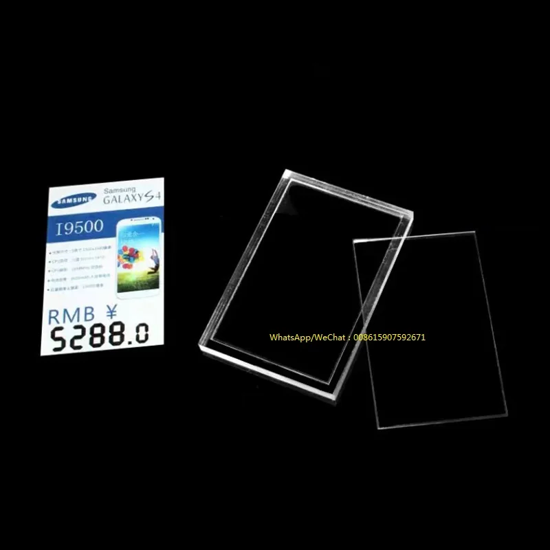 20 Pcs Ddesktop Mobile Phone Acrylic Price Tag Sign Display Stand