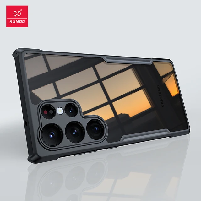 Xundd لهاتف سامسونج جالاكسي S23 S24 الترا حافظة لهاتف S25 S23 S22 Plus S21 Ultra FE وسادة هوائية مقاومة للصدمات PC & غطاء خلفي شفاف من البولي يوريثان