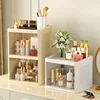Dust-proof Cosmetic Organizer Foldable Makeup Storage Box Large Capacity Jewelry Nail Polish Cosmetic Container Makeup Organizer 2