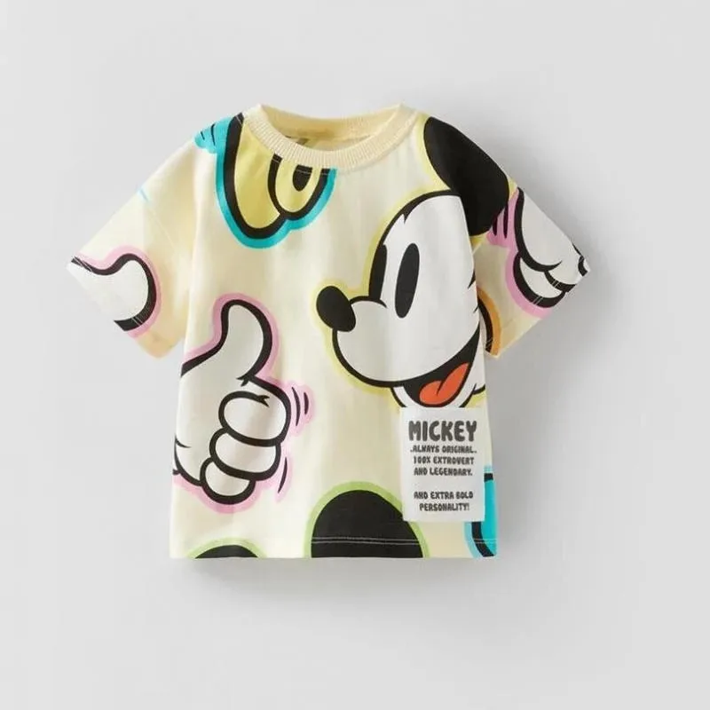 Disney Mickey Mouse T-shirts For Kids Babies Summer Wear 9m-6t