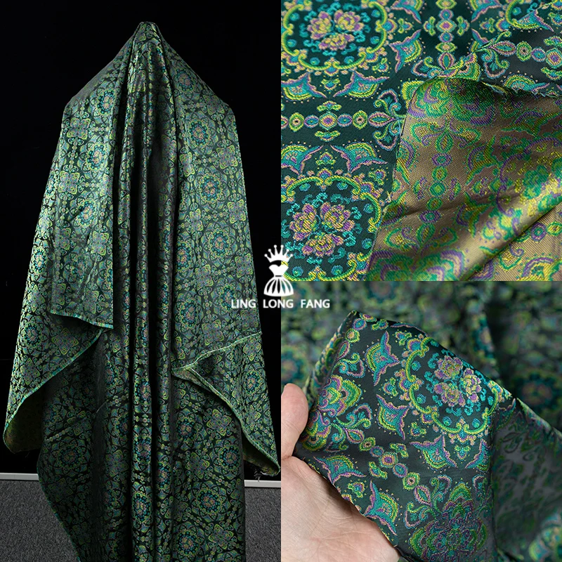 Retro Song Brocade Special Fabric New Chinese Style Cheongsam Sachet Vest Jacket Dress Jacquard Brocade Fabric for Tailoring
