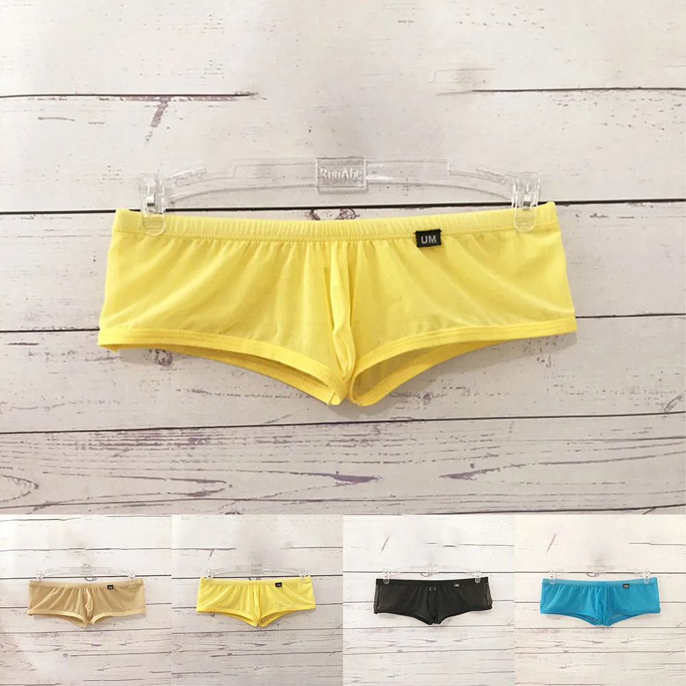 

Sexy Men Sheer Low Rise Panties Boxer Lingerie Gay Slim Mesh Boxershorts 2022 Men Trunk Briefs Soft Underwear Panties Briefs
