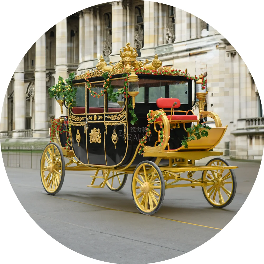 9 seater electric special transport vehicle noble electric tourist carriage for sale park sightseeing carriage Luxury Electric Pumpkin Horse Carriage Royal Horse Drawn Carriage Special Transportation Wedding Wagon Horse Carriage