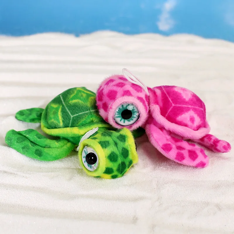 2 Portachiavi Tartaruga Marina Peluche Verde - Portachiavi Morbido A Forma Di Animale Marino, Ciondolo Per Borsa, Decorazione Auto, Regalo Simpatico