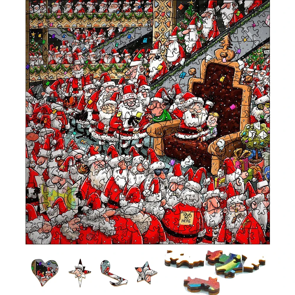 Деревянный Пазл «Санта»