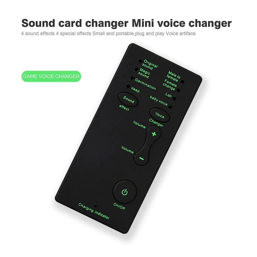 Microphone Voice Changer 7 Different Sound Changes Mobile Phone Computer Tablet IPad Game Machine for PS4 Xbox PC Phone Tablet