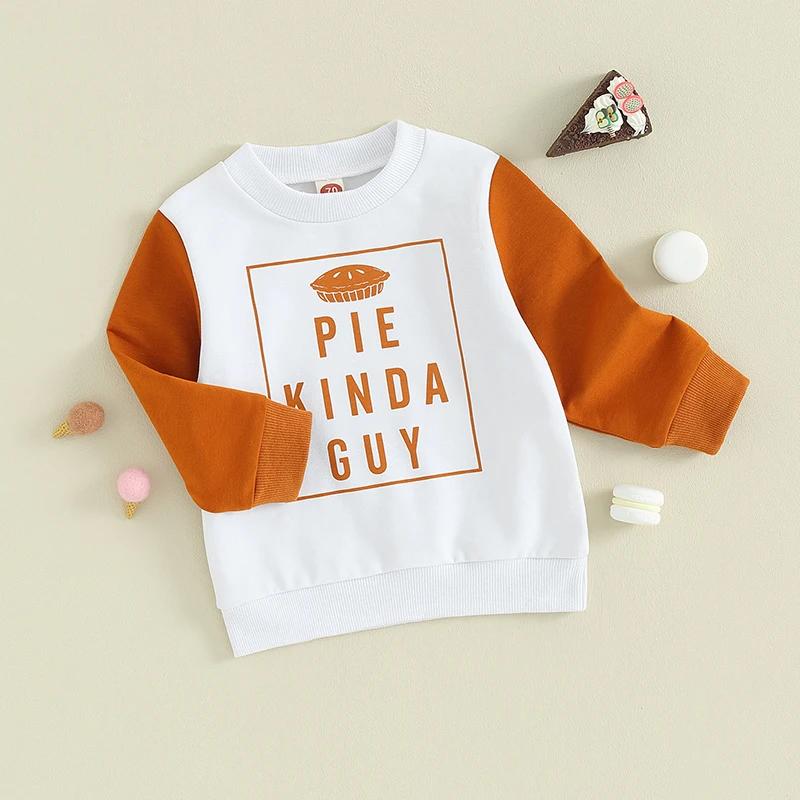 

Kids Baby Sweatshirt Thanksgiving Letter Print Long Sleeve Pullovers Autumn Tops for Toddler Cute Fall Clothes