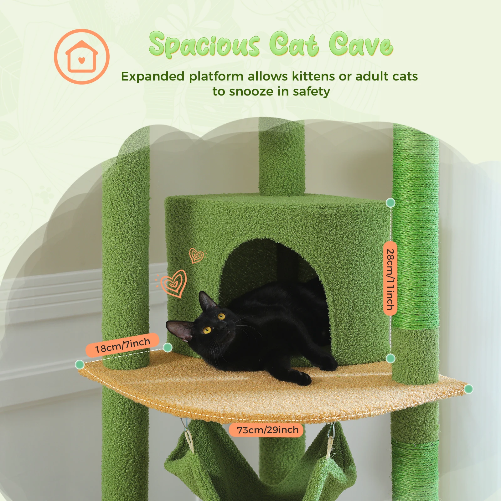 Adjustable Height Multi Level Cat Tree Tower