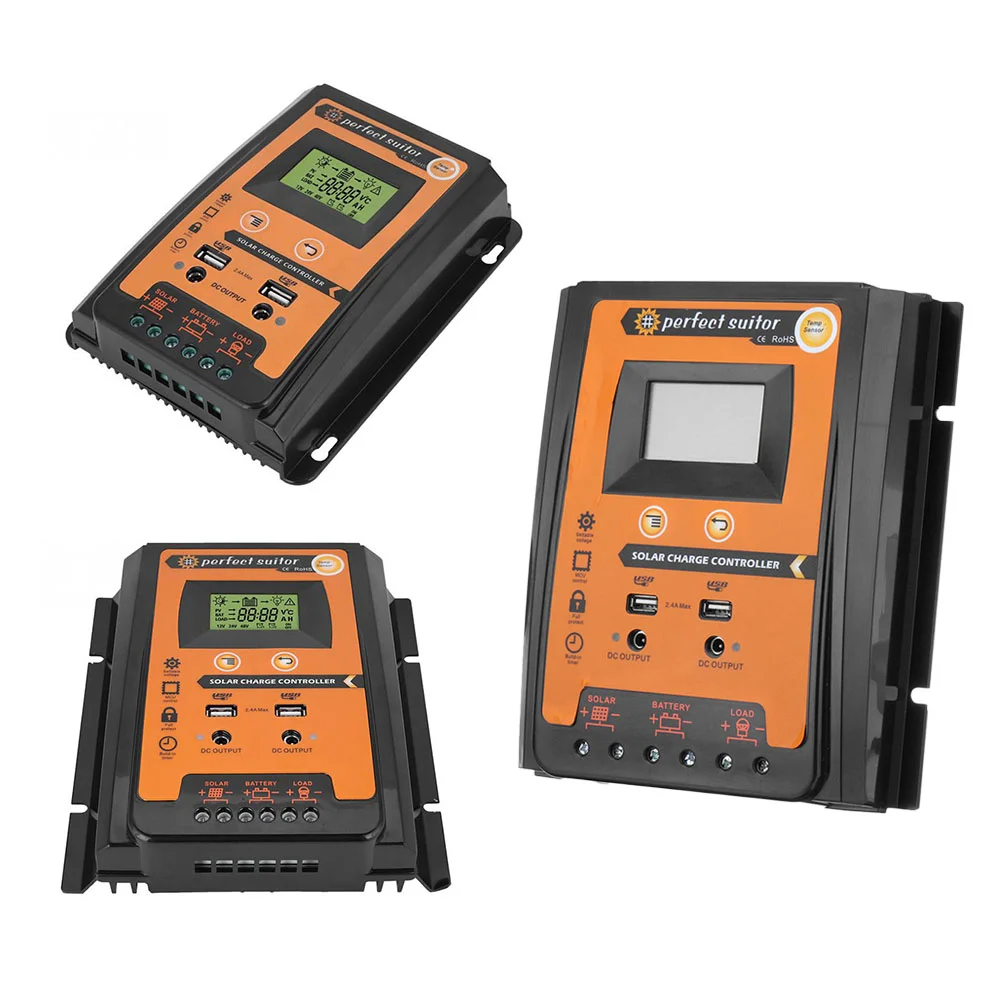 30 A50A70A 30A50A70A Solar Charge Controller And Discharge Liquid Crystal Earth Tones LCD Display
