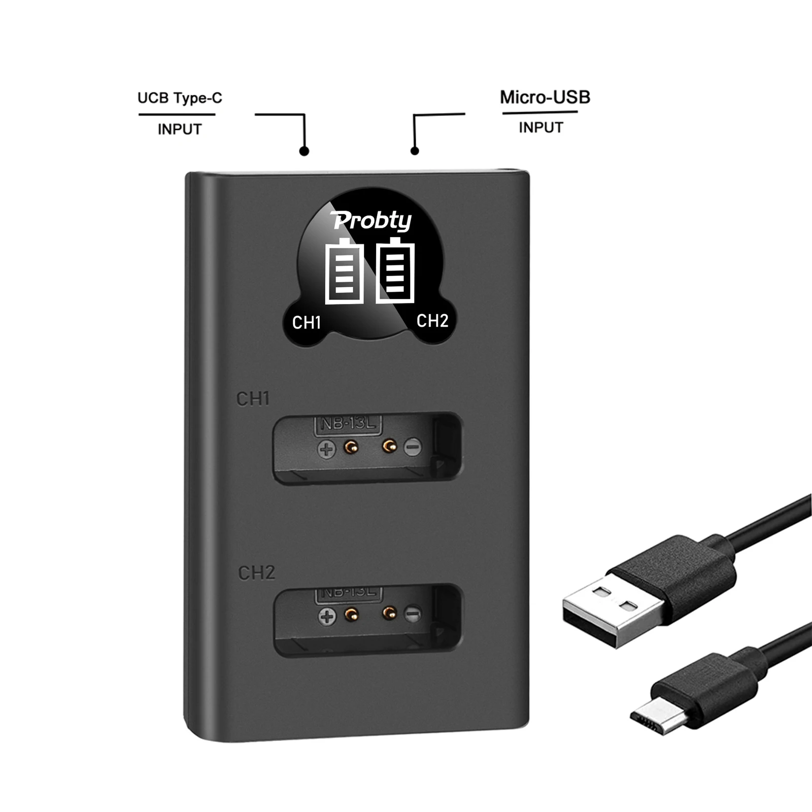Bateria e Carregador Usb Led para Canon 1600mah Nb13l Nb13l g7 x Mark ii G7x g5 x G5x g9 x G9x Sx620 Sx720 hs Baterias - Image 2