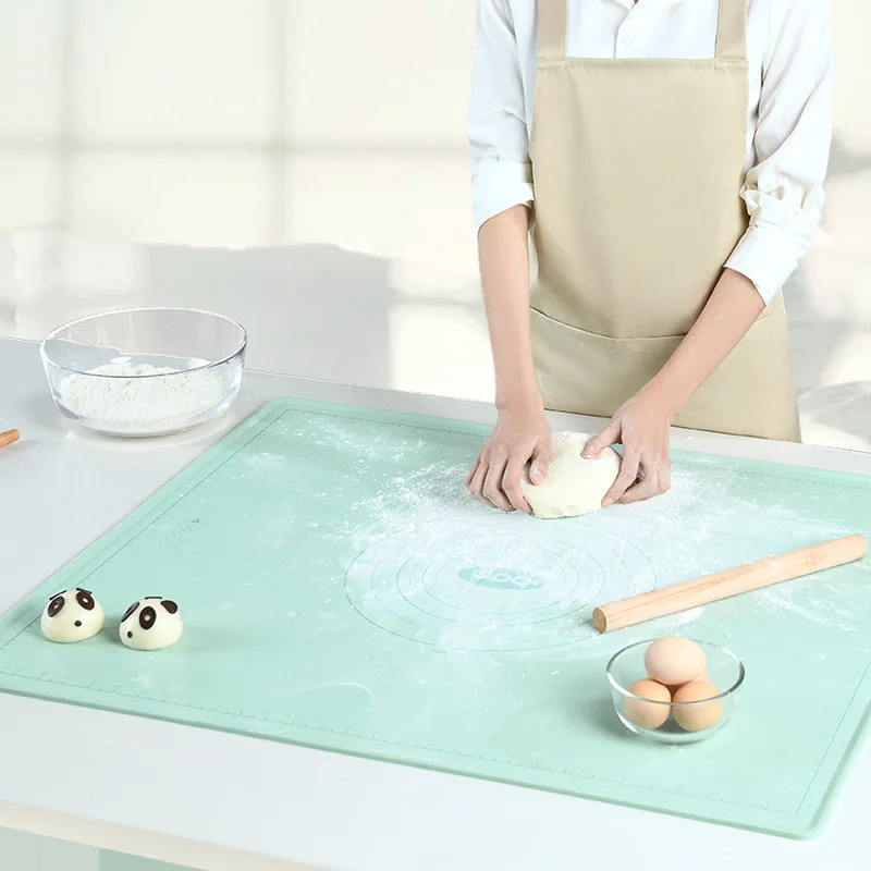 Thicken Dough Baking Mat Silicone Pastry Kneading Pad DIY Dumplings Noodles Pies Cake Pan Non-slip Kitchen Cooking Accessories