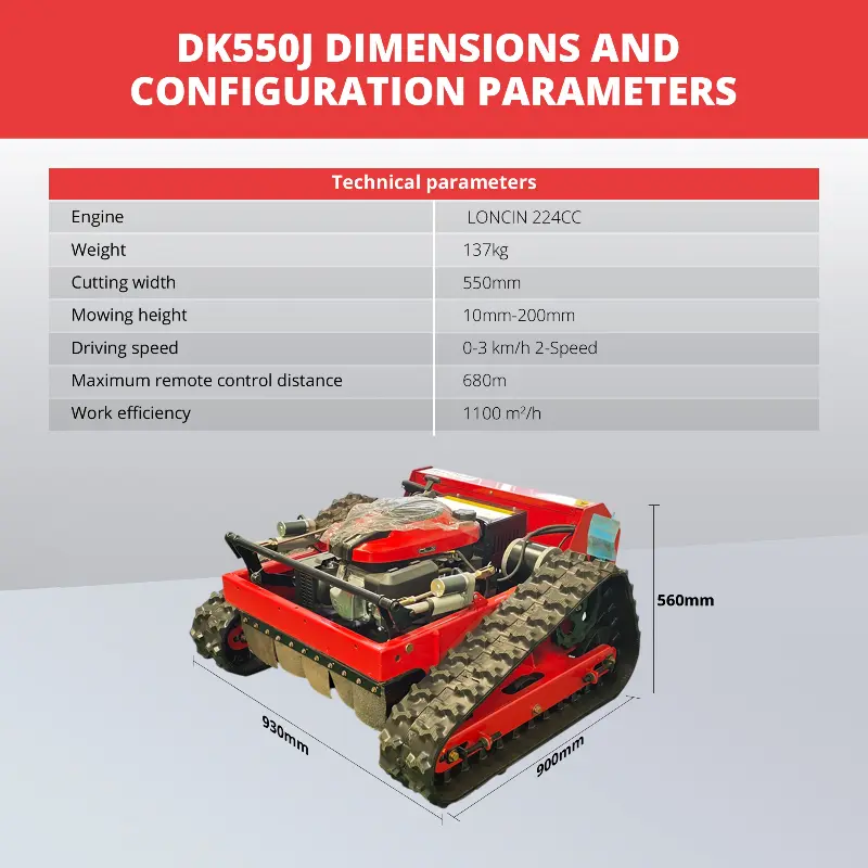 Customized Remote-controlled Lawn Mower，Farm Garden Automatic Crawler Track Lawn Mower Robot, Household High Quality Lawn Mower - Image 4