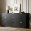 Black Dresser for Bedroom, 9 Drawer Double Dresser, Modern Chest of Drawers for Bedroom, Living Room, Entryway and Closet 1