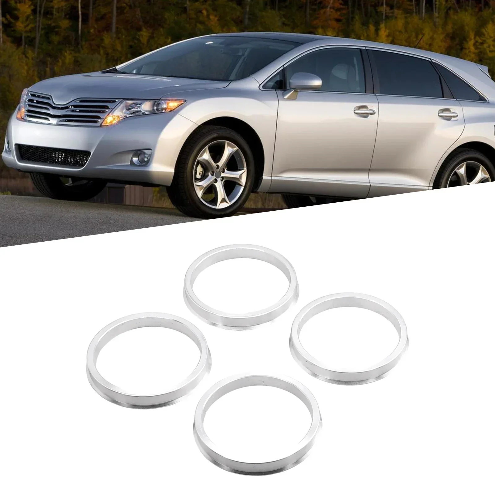4Pcs/Set Car Accessories Aluminum Wheel Hub Centric Ring 64.1 To 73.1 Wheel Hub Ring OD = 73.1mm ID = 64.1mm Center