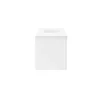 48" Modern White Bathroom Vanity with Ceramic Sink Durable Wood Construction Wall-Mount Design Two Drawers and Soft-Close Doors 3