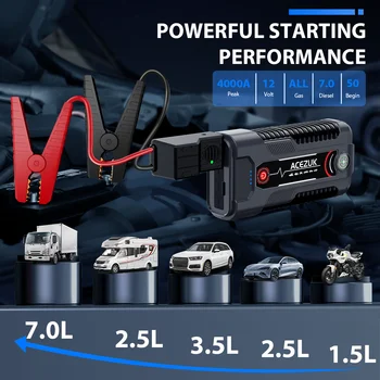 12V Portable Car Jump Starter Automatic Battery Booster Charger 2