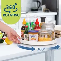 Rotating Organizer Non-Skid Spinning Rack for Cabinet Pantry Storage Tray For Kitchen Fridge Bathroom Makeup Vanity Countertop 1