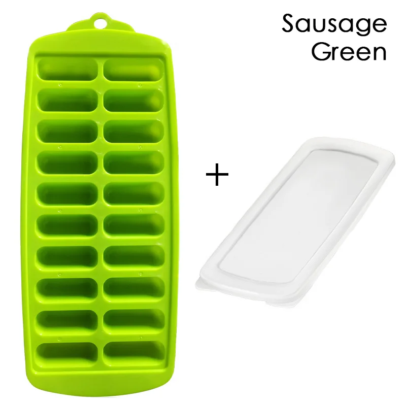 Reusable Silicone Ice Cube Tray Long Ice Trays For Freezer With Lid Ideal  For Sports Water Bottles Jugs Square Ice Cube Mould - AliExpress