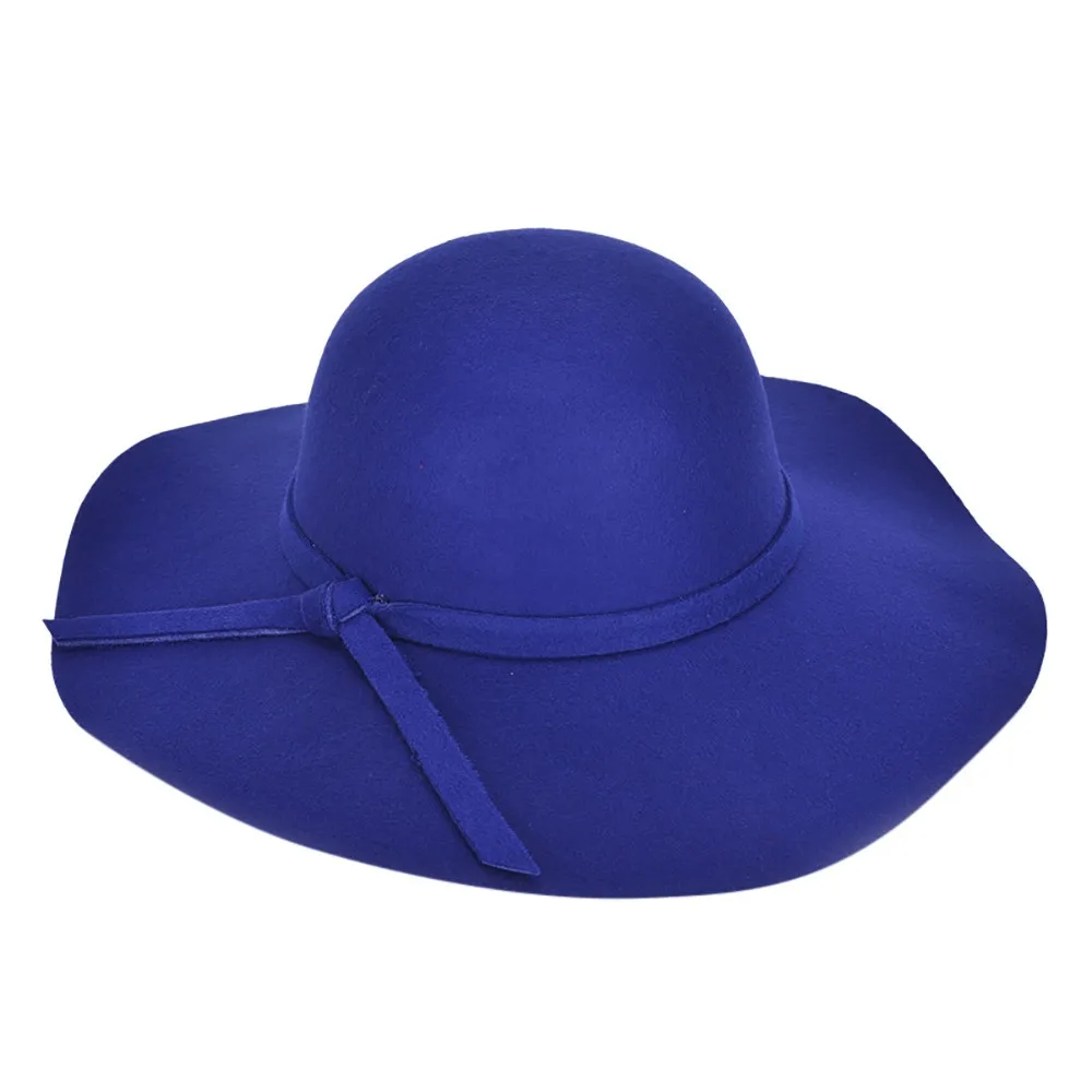 Fashion Hat Ladies&rsquo; Fashion Solid Color Wide Brimmed Elegant Fedoras Hat for Parties Suitable for Dress Basics and Versatile Sunshade Gorra