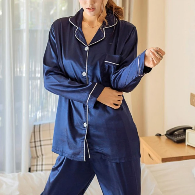 Sexy Pajama Set Women Silk Satin