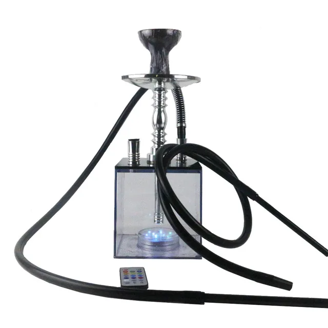 Hookah Automobile Compact Camping Transparent Cube Acrylic Shisha Set